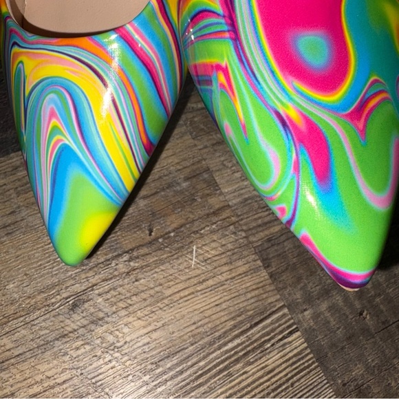 Vibrant Multicolor Women's Heels NWOB - Picture 7 of 8